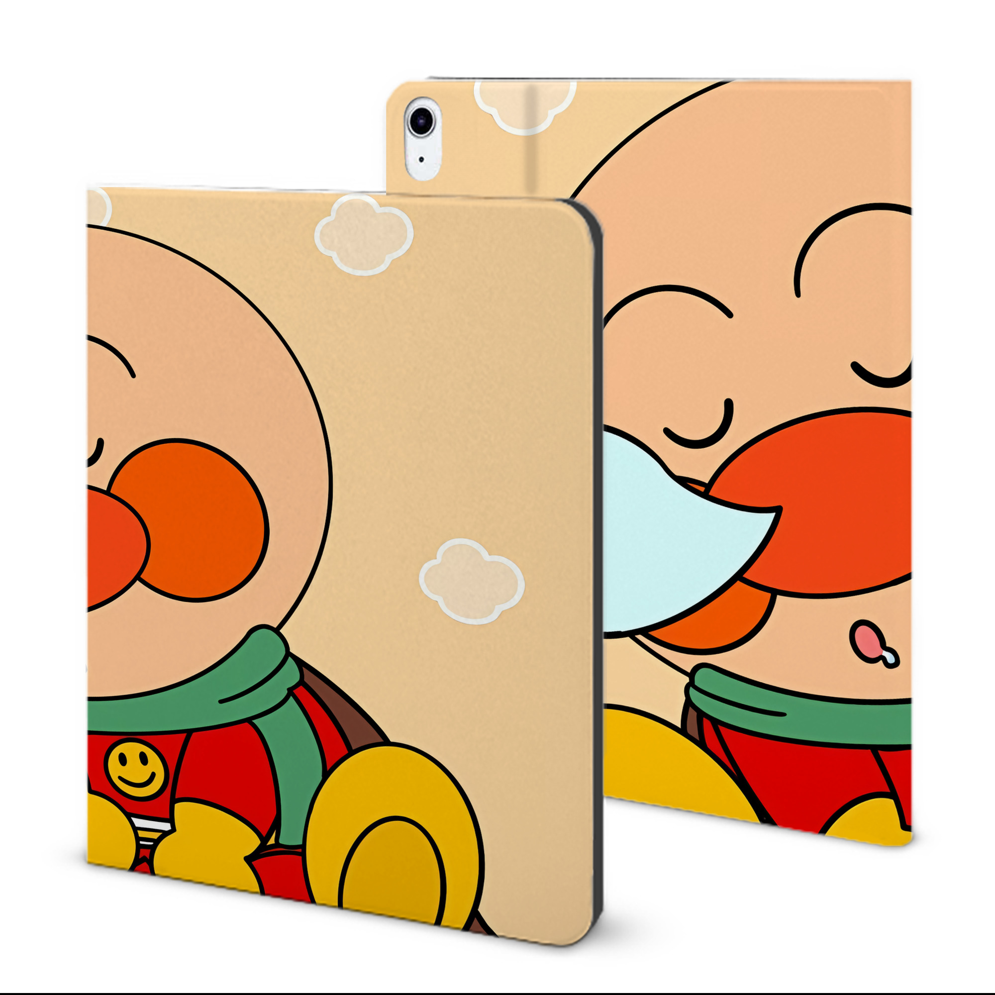 （画像用） アンパンマン Anpanman IPad ケース ブック型 PUレザー TPU 耐衝撃 軽量 薄型 ペン収納なし 全面保護 IPad 各モデル対応